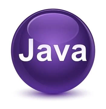Java glassy purple round button 库存插图