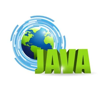 Java globe technology illustration Ilustração Stock