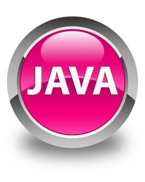 Java glossy pink round button 库存插图