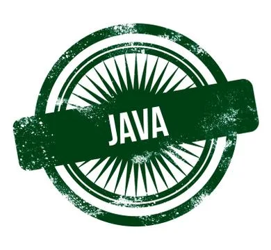 Java - green grunge stamp Stock Illustration