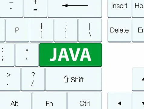 Java green keyboard button Stockillustratie