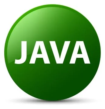 Java green round button 库存插图