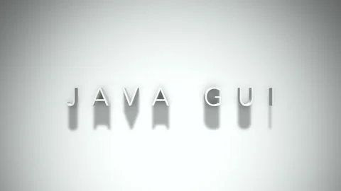Java gui 3D title animation with shadows on a white background Stock-Footage 297020482
