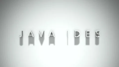 Java ides 3D title animation with shadows on a white background Stock Footage 297020523