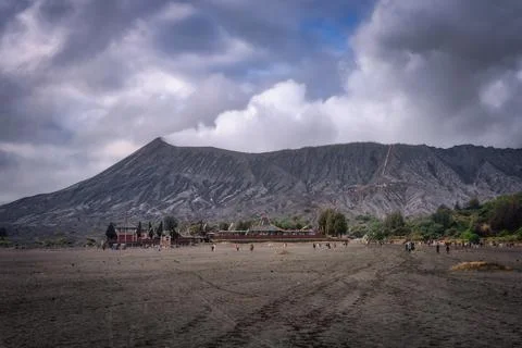 Java, Indonesia, 2 Oct 2024 A stunning Mount Bromo surrounded by mountains an 스톡 사진
