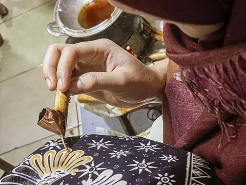 Java, Indonesia, June 13, 2022 - Batik originated in Java and is a technique of Stock Photos