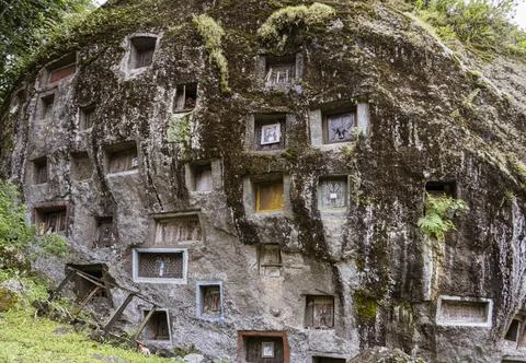Java, Indonesia, June 13, 2022 - Prestigious Toraja citizens are buried in Stock Photos