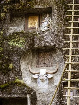 Java, Indonesia, June 13, 2022 - Prestigious Toraja citizens are buried in Foto stock