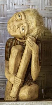 Java, Indonesia, June 13, 2022 - Tau Tau are wooden effigies carved in Toraja to Stock Photos