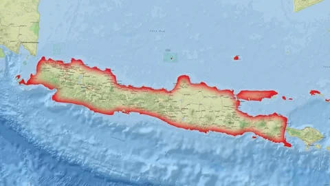 Java island Maps Animation zoom in 動画素材 309382852