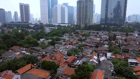 Java Jakarta Indonesia drone cityscape Stock Footage 310602949