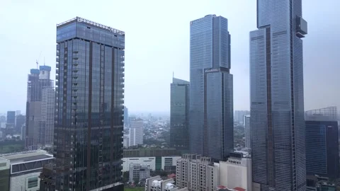 Java Jakarta Indonesia drone cityscape Stock Footage 310603090