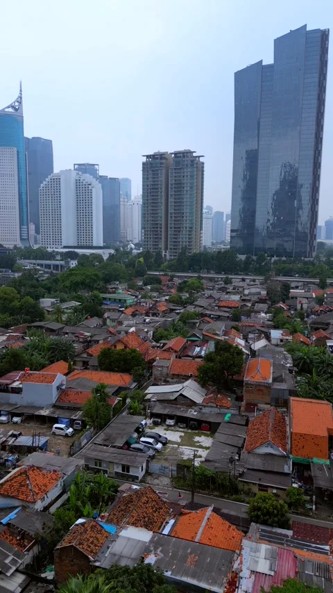 Java Jakarta Indonesia drone cityscape Stock Footage 310603201