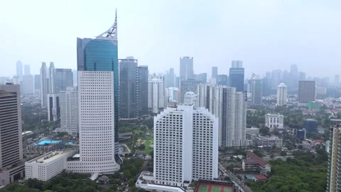 Java Jakarta Indonesia drone cityscape Stock Footage 310603281