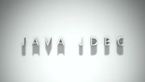 Java jdbc 3D title animation with shadows on a white background Stock Footage 297020562