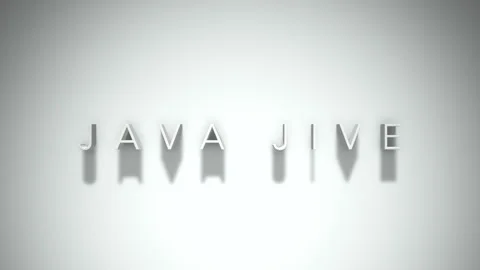 Java jive 3D title animation with shadows on a white background Stock Footage 297798431