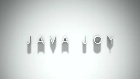 Java joy 3D title animation with shadows on a white background Stock Footage 297798486
