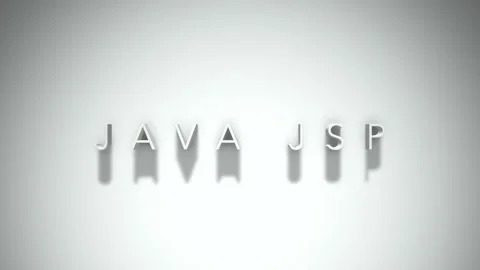 Java jsp 3D title animation with shadows on a white background Stock Footage 297020567