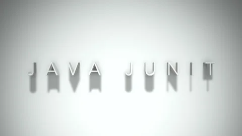Java junit 3D title animation with shadows on a white background Stock Footage 297020519