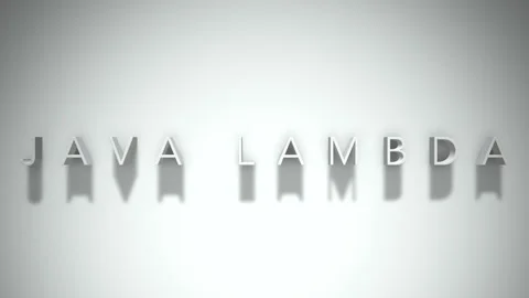 Java lambda 3D title animation with shadows on a white background Stock-Footage 297020599