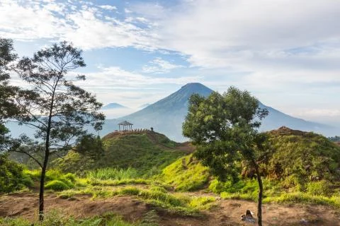 Java landscapes with volcano Foto stock