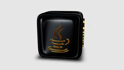 Java Logo Icon Cube, Alpha Channel, Looped, Exclusive Stock Footage 302098797