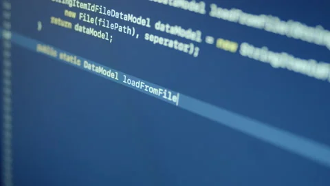 Java Machine Learning Code Typing Stock Footage 167345372