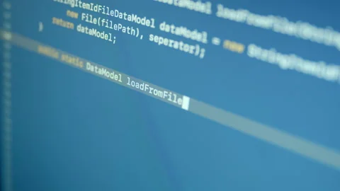 Java Machine Learning Code Typing Stock Footage 167345515