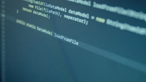 Java Machine Learning Code Typing Stock Footage 167345630