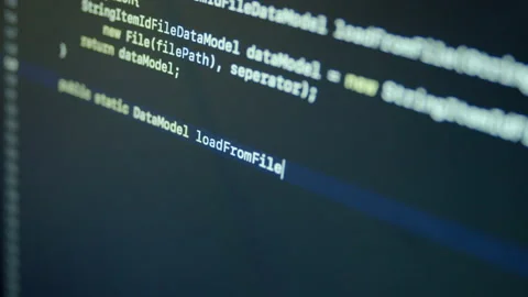 Java Machine Learning Code Typing Stock Footage 167345977