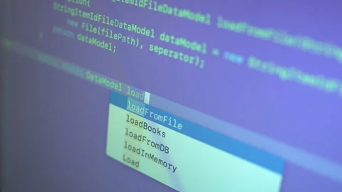 Java Machine Learning Code Typing Stock Footage 167346143