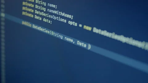 Java Machine Learning Code Typing Stock Footage 167346179