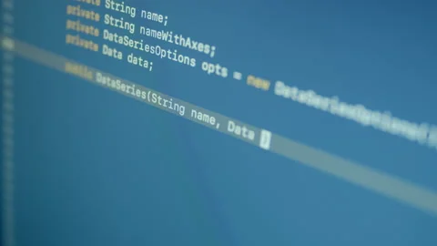 Java Machine Learning Code Typing Stock Footage 167346232