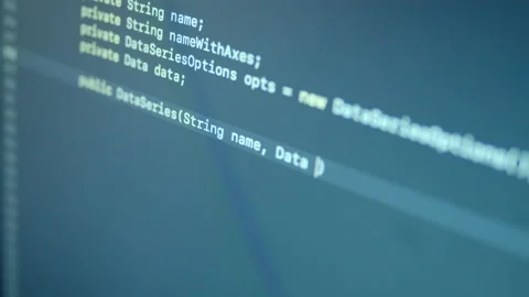 Java Machine Learning Code Typing Stock Footage 167346342