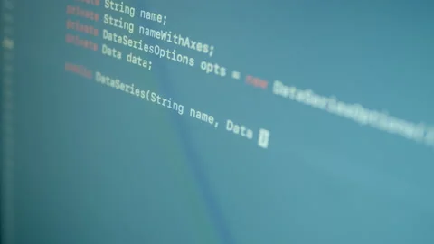 Java Machine Learning Code Typing Stock Footage 167346393