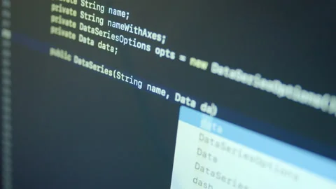 Java Machine Learning Code Typing Stock Footage 167346470