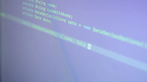 Java Machine Learning Code Typing Stock Footage 167346696