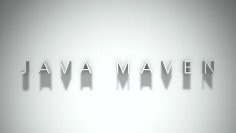 Java maven 3D title animation with shadows on a white background Stock Footage 297020586