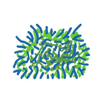 Java moss icon doodle illustration Ilustração Stock