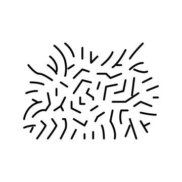 Java moss line icon vector illustration Illustration