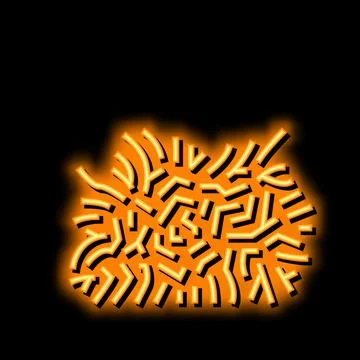 Java moss neon glow icon illustration Ilustração Stock