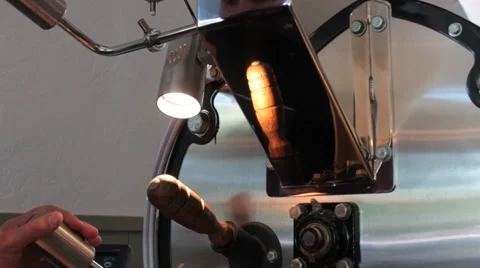 Java, Observing the Beans for Roasting Accuracy  Stock Footage 37256297