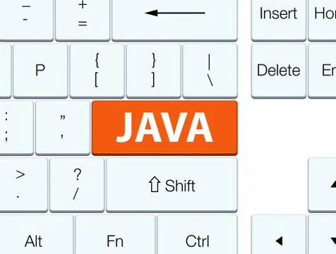 Java orange keyboard button 库存插图