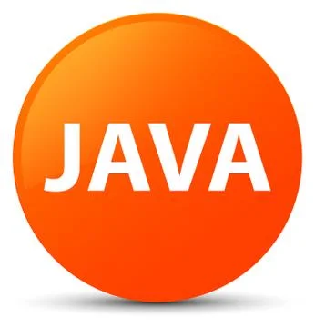 Java orange round button Stock Illustration
