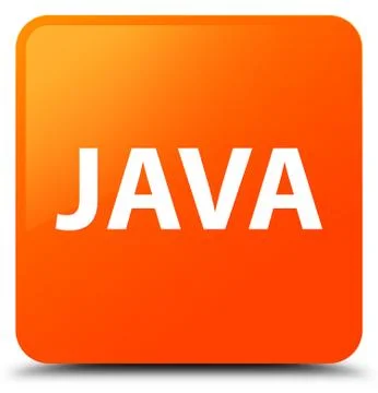 Java orange square button Stock Illustration