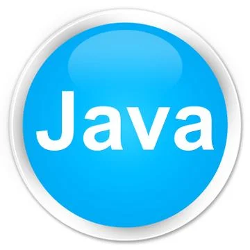 Java premium cyan blue round button Stockillustratie