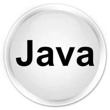 Java premium white round button Stock Illustration