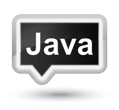 Java prime black banner button Stock Illustration
