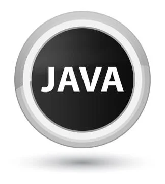 Java prime black round button 库存插图