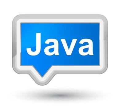 Java prime cyan blue banner button Stock Illustration
